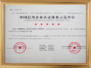 信用企業(yè)認(rèn)證體系示范單位